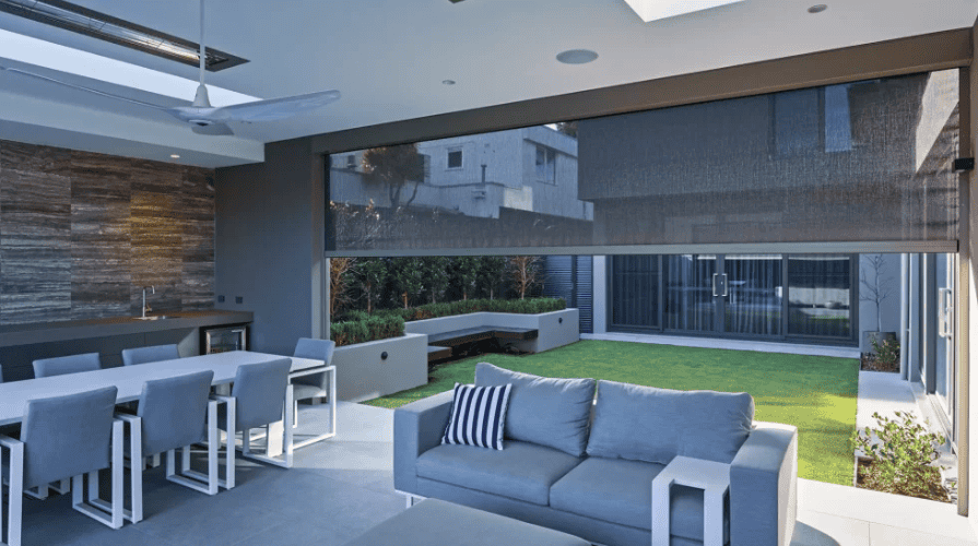 Why-do-you-need-outdoor-blinds-Dynamic-Outdoor-Blinds 2 - Shade.Shop Backyard with outdoor patio shades from Shade.Shop