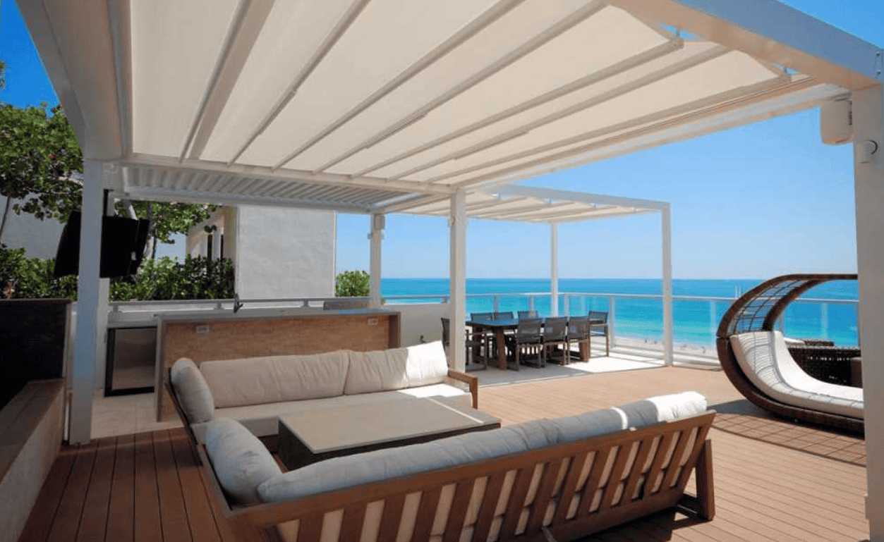 Oceanside-Penthouse-Paradise-Residential- - Shade.Shop Retractable Pergolas offered by Shade.Shop